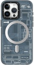Youngkit Technology Series Futuristic Circuit Magsafe Case For iPhone 15 Pro Max - Black