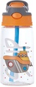 Water Bottle With Straw Leakproof & Spillproof, 400ML - White Ship