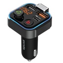 Porodo Smart Car Charger FM Transmitter With 24W PD Port and QC3.0 Black