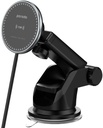 Porodo 3 in 1 Car Charger Mount 20W PD with Fast Wireless Charger 15W - Black