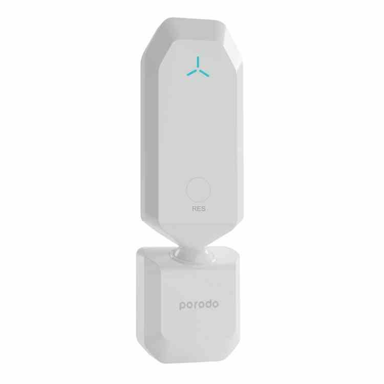 Porodo 2.4GHz Wifi Signal Extender High-Speed 300MBPS Setup White