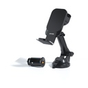 Porodo 3in1 Magsafe Car Mount / Watch & Earbuds Charging QC3.0 Car Charger Included Black