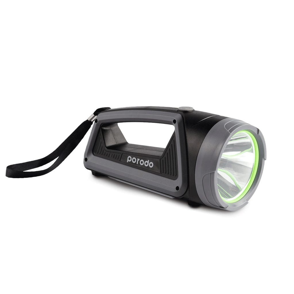 Lifestyle By Porodo 2-in-1 Outdoor Torch & Lamp With Built-in Battery Black