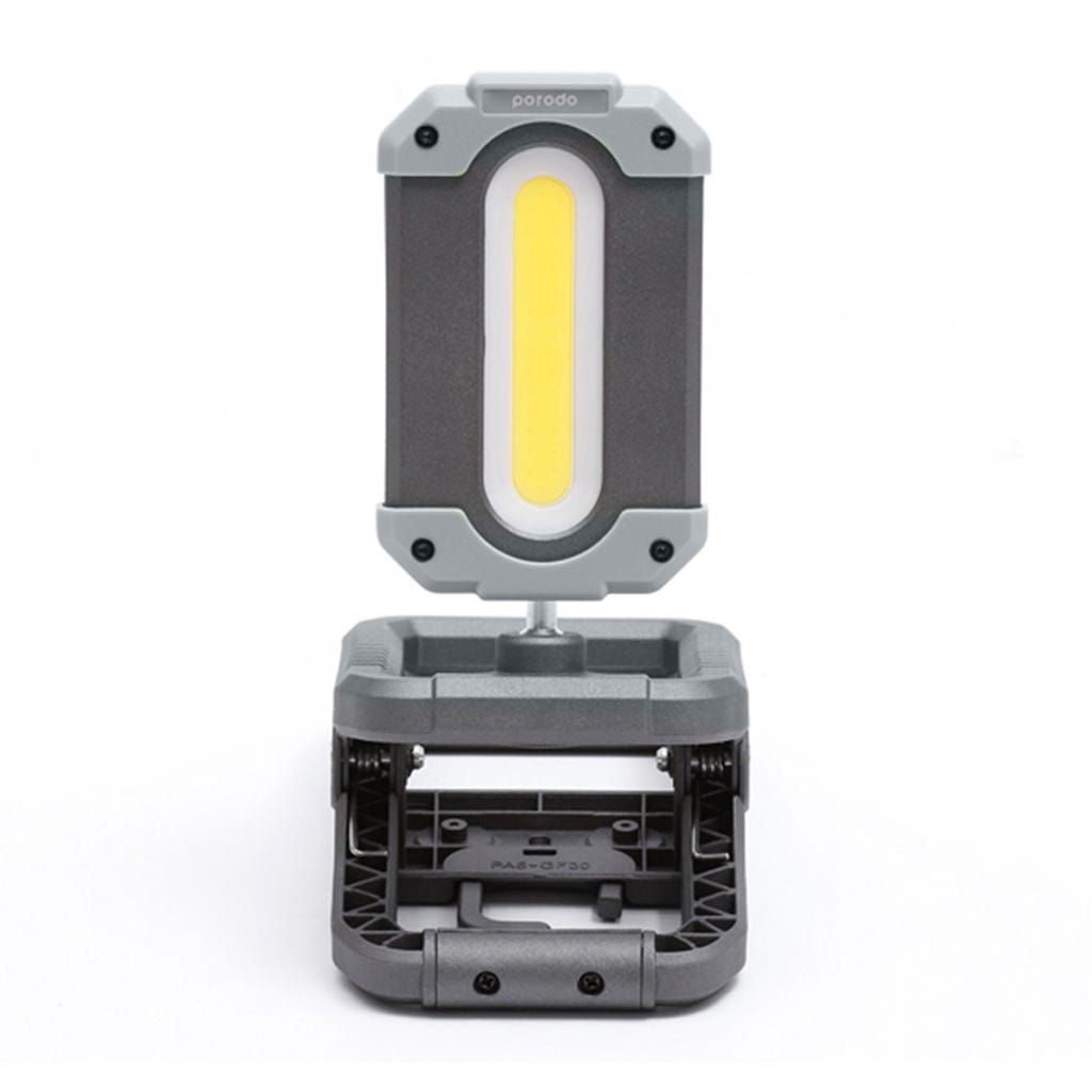Porodo LifeStyle Magnetic 4000mAh Outdoor Lamp With Phone Charging Output Black/Grey