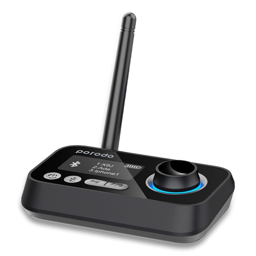Porodo Bluetooth Audio Transmitter & Receiver Black