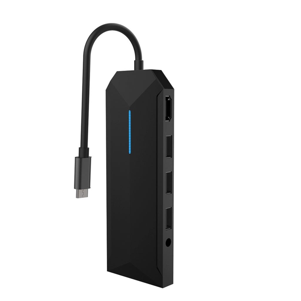 Porodo Gaming 9in1 USB-C HUB 4K Gamers Edition Black