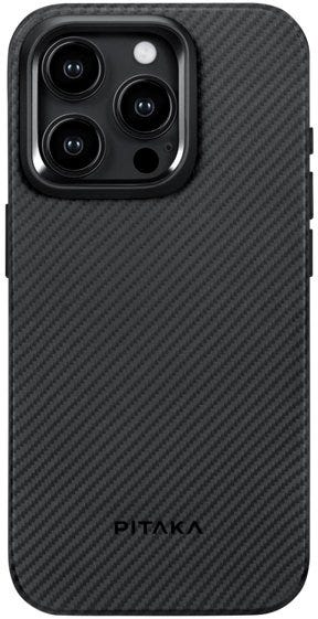 Pitaka MagEZ Case Pro 4 for iPhone 15 Pro Max, Black/Grey Twill 600D