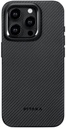 Pitaka MagEZ Case Pro 4 for iPhone 15 Pro Max, Black/Grey Twill 600D