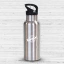 Water Bottle Stainless Steel Bonjour Premium Insulated Sip Box, 500ML - Silver