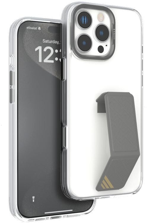 Levelo Morphix Clara Grip Case-iPhone 16 Pro - Gray
