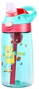 Water Bottle With Straw Leakproof & Spillproof, 400ML - Green Robot
