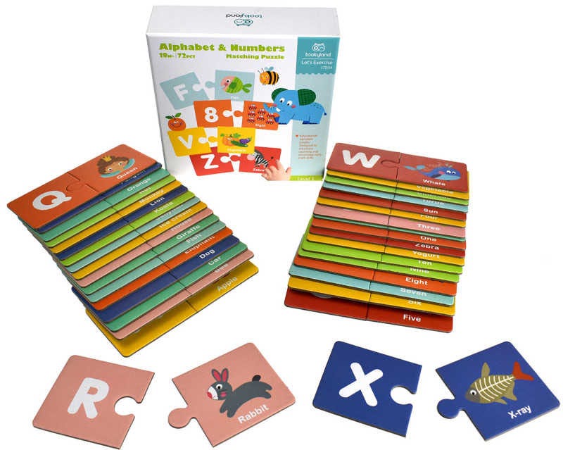 Let's Exercise-Alphabet and Number Matching Puzzles