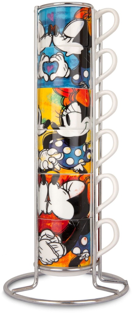 Egan Set 6 Stackable Espresso Cups+Metal Rack Lsl