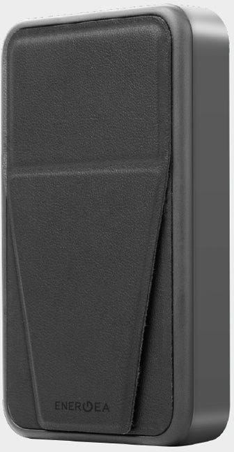 Energea Magpac Grip, 10000Mah Magsafe Compatible Power Bank With Built-In Stand/Grip - Gun/Blk