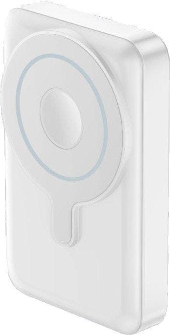 Bazic Gopower 10K, 10000Mah Magsafe Compatible Power Bank With Built-In Apple Watch Charger - White