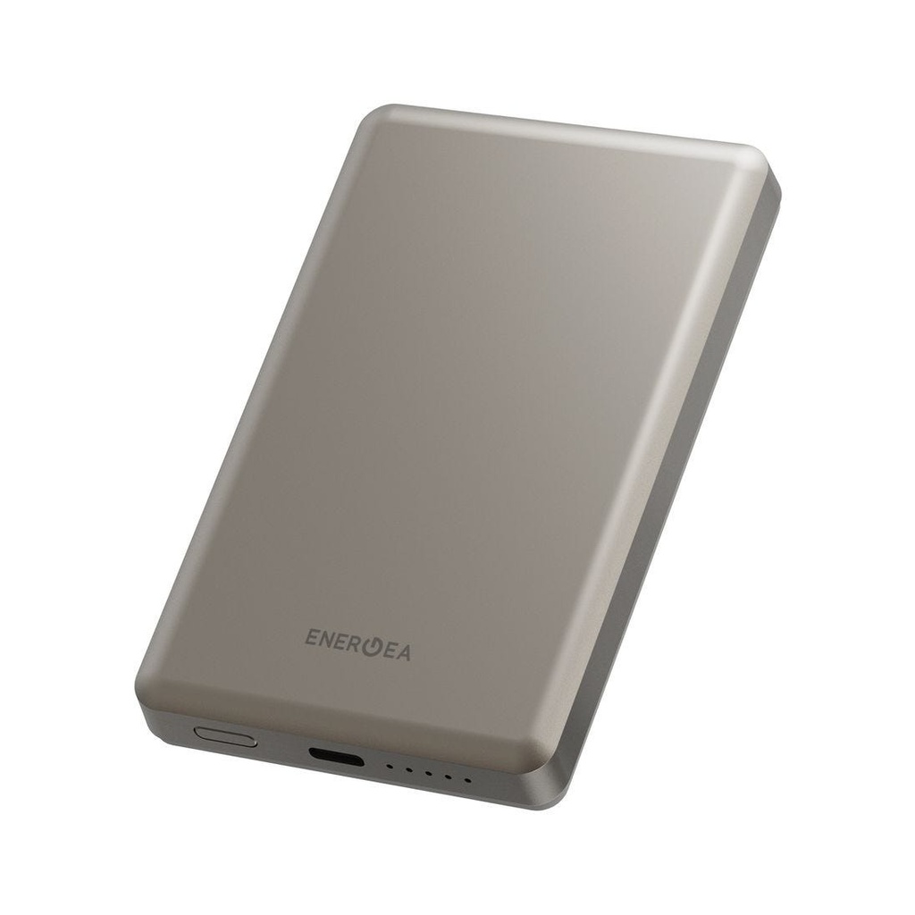 Energea Alupac Air, 10000Mah Ultra Light Aluminium Magsafe Compatible Power Bank - Natural