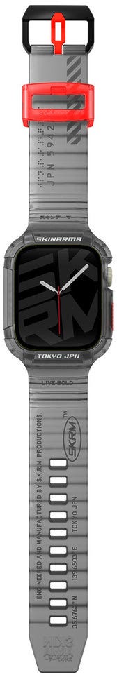 Skinarma 2-In-1 Apple Watch Strap + Case Saido 45/44 Mm Smoke