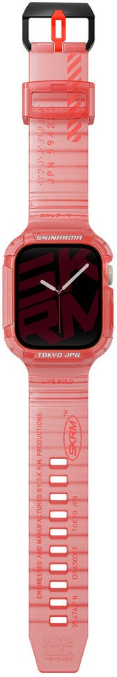 SKINARMA 2-IN-1 APPLE WATCH STRAP + CASE SAIDO 45/44 MM RED