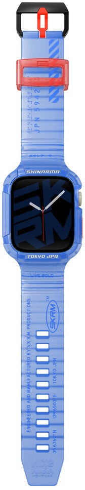 SKINARMA 2-IN-1 APPLE WATCH STRAP + CASE SAIDO 45/44 MM BLUE