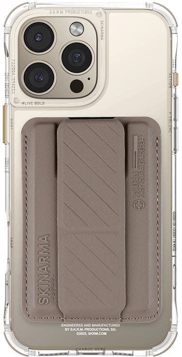 SKINARMA IPHONE 16 PRO 6.3 (2024) SAIDO MAG-CHARGE (PRIME EDITION) + KADO MAGNETIC CARDHOLDER GLD