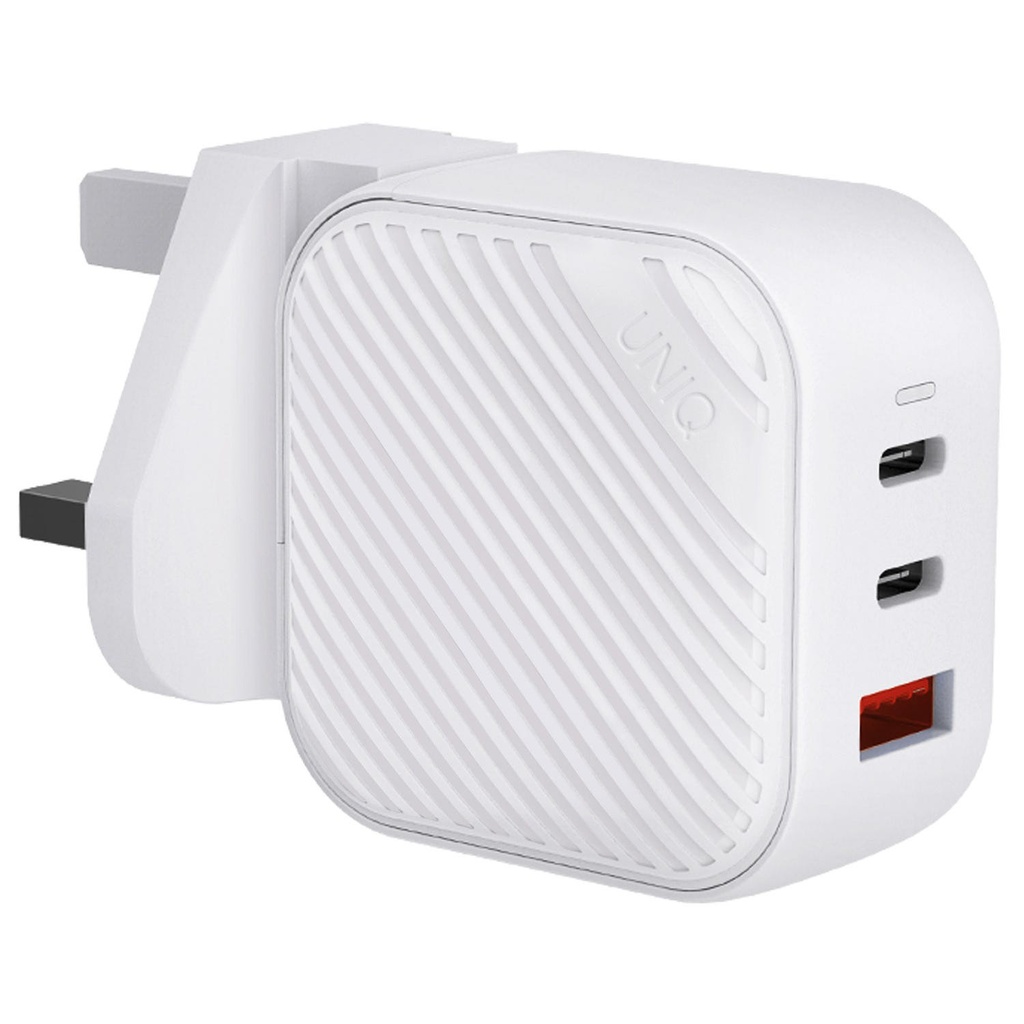 Uniq Verge Pro 66W Gan Usb-C Wall Charger (Uk) - Cloud (White)