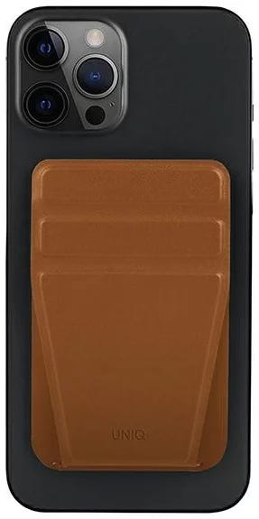 Uniq Lyft Magnetic Snap-On Stand And Card Holder - Toffee Brown (Brown)