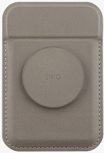 Uniq Flixa Magnetic Card Holder And Pop-Out Grip-Stand - Flint Grey (Grey)