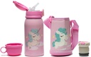 Water Bottle Insulated,450ML, Bonjour STD Sip Box - Pink Unicorn