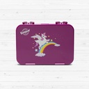 Snax Box Bonjour Bento Mini Lunch Box, 6/4 CMPT, Pink Unicorn
