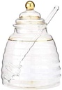 HONEY BEE GLASS HONEY POT