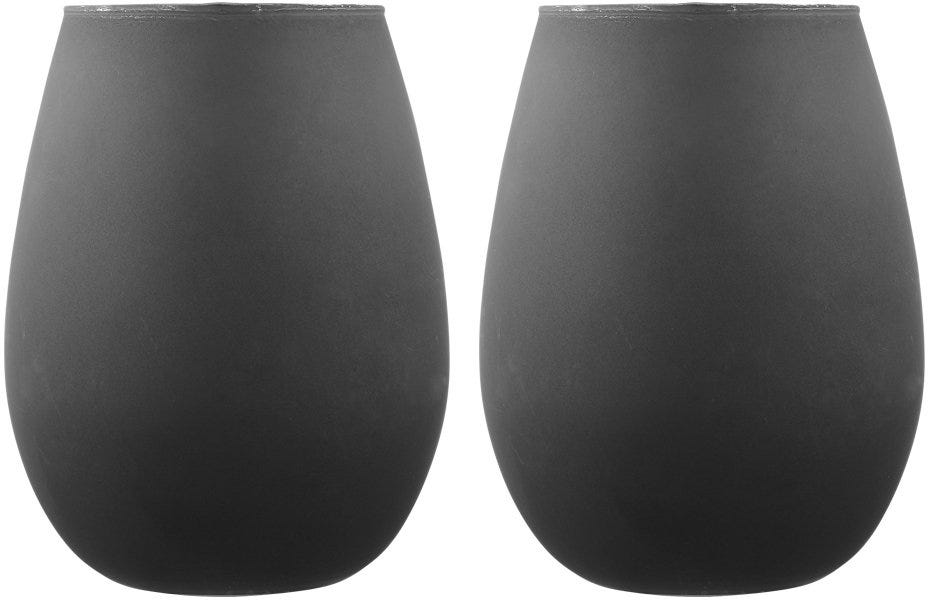 Aurora Matte Blk Glass Tumbler