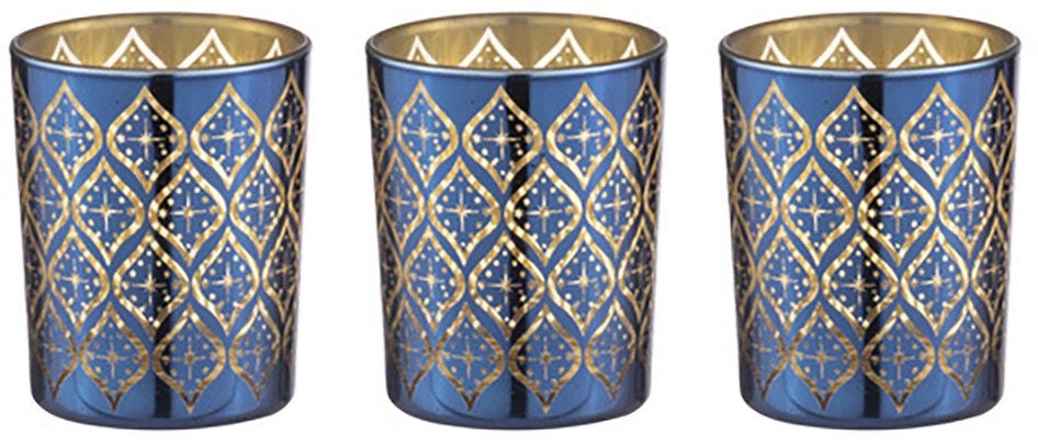 Estelle Navy 3Pk Tealight Holder