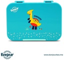 Snax Box Bonjour Bento Mini Lunch Box, 6/4 CMPT, Dino 2022