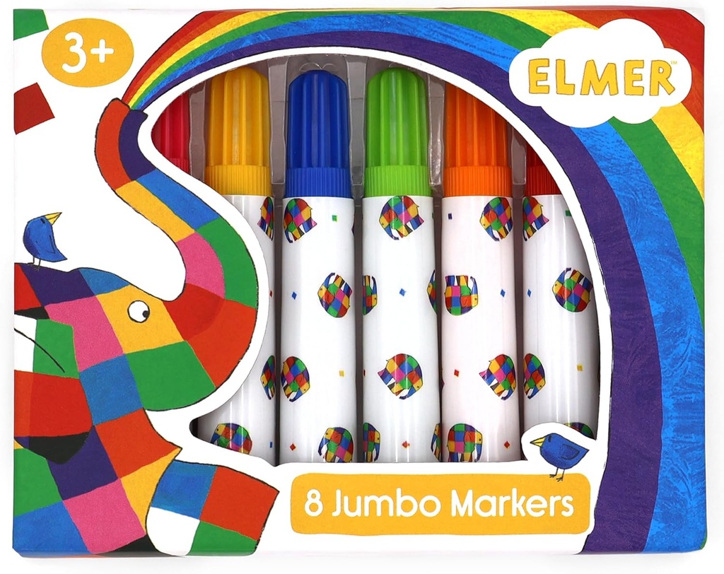 8 Jumbo Markers - Elmer