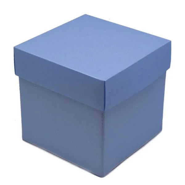 Gift Boxes 11x11x12cm Cube Uni Pure Calm Blue