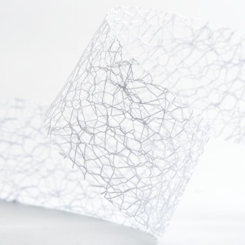 La Ribbons - 25mm Metallic Ribbon, LA white color