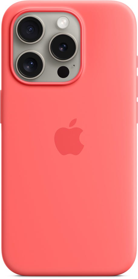 Apple iPhone 15 Pro Silicone Case with MagSafe - Guava