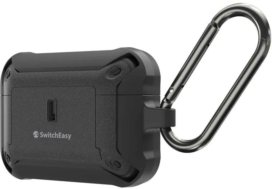 Switcheasy Protective Case For 2022 AirPods Pro 2 Guardian Rugged Anti-Lost Black