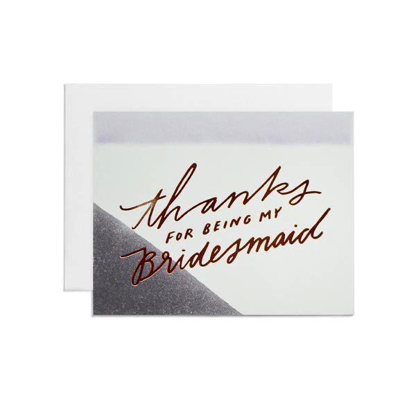 Dipped Thank You Card - Bridesmaid