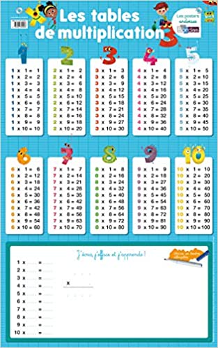LES POSTERS ARDOISES - LES TABLES DE MULTIPLICATION