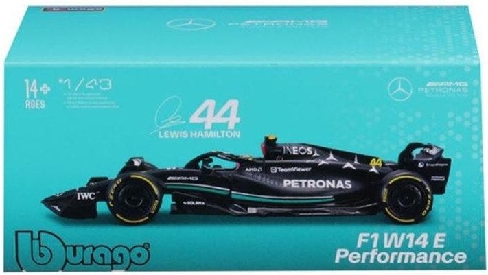 1:43 Race F1 - Mercedes-AMG Petronas Team W14 E Performance (2023) (With Helmet)