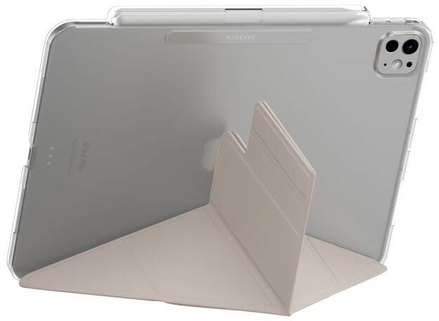 Mageasy Facet Case With Pencil Holder For 2024 Ipad Air 11"/2022~2020 Ipad Air 10.9"/2022~2018 Ipad Starlight