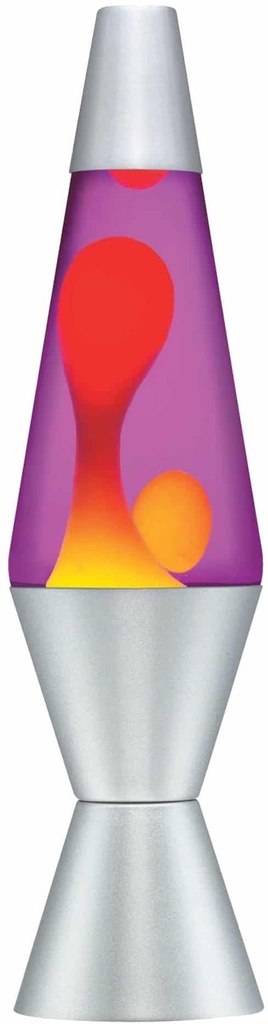 Lava Lamp Yellow purple silver