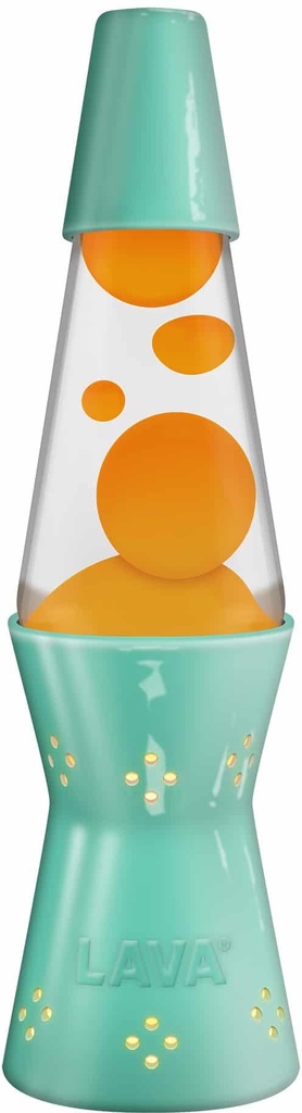 11.5" LAVA CANDLE LAMP GLOSS TURQOUIS/ORG/CLR