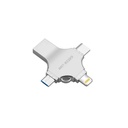Green Lion 4-in-1 USB Flash Drive 256GB Silver