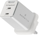 Smartix Premium Compact UK Wall Adaptor 65W GaN White