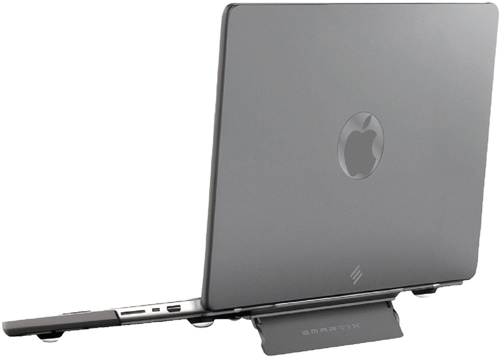 Smartix Premium Matte Transparent Shell with Stand For MacBook Pro 14" Black/ASSTD