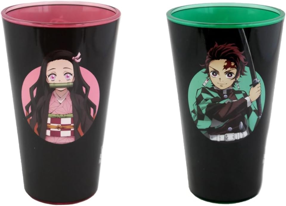 JF Demon Slayer Tanjiro & Nezuko Black Glass