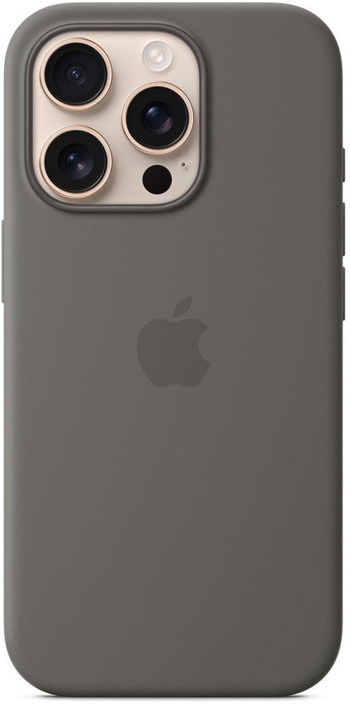 Apple iPhone 16 Pro Silicone Case with Mag Safe - Stone Gray