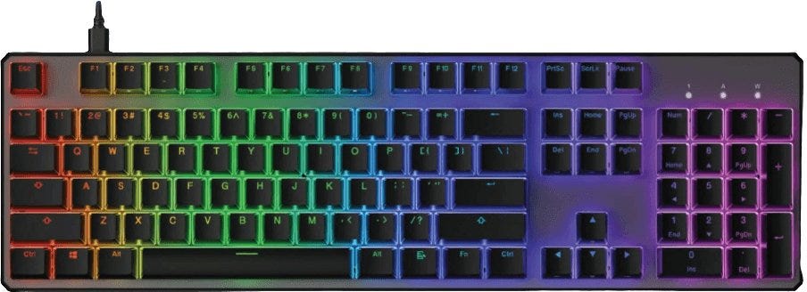 Epic Gamers X Tecware Chimera Wired Full Size Gaming  Keyboard - Orange Switch - لوحة مفاتيح